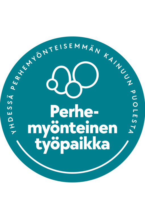 Perhemyöntenen työpaikka- logo