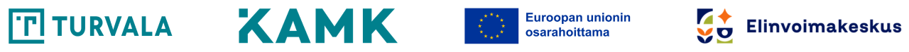 TURVALAn, KAMKin, Euroopan unionin osarahoittama ja Elinvoimakeskuksen logot